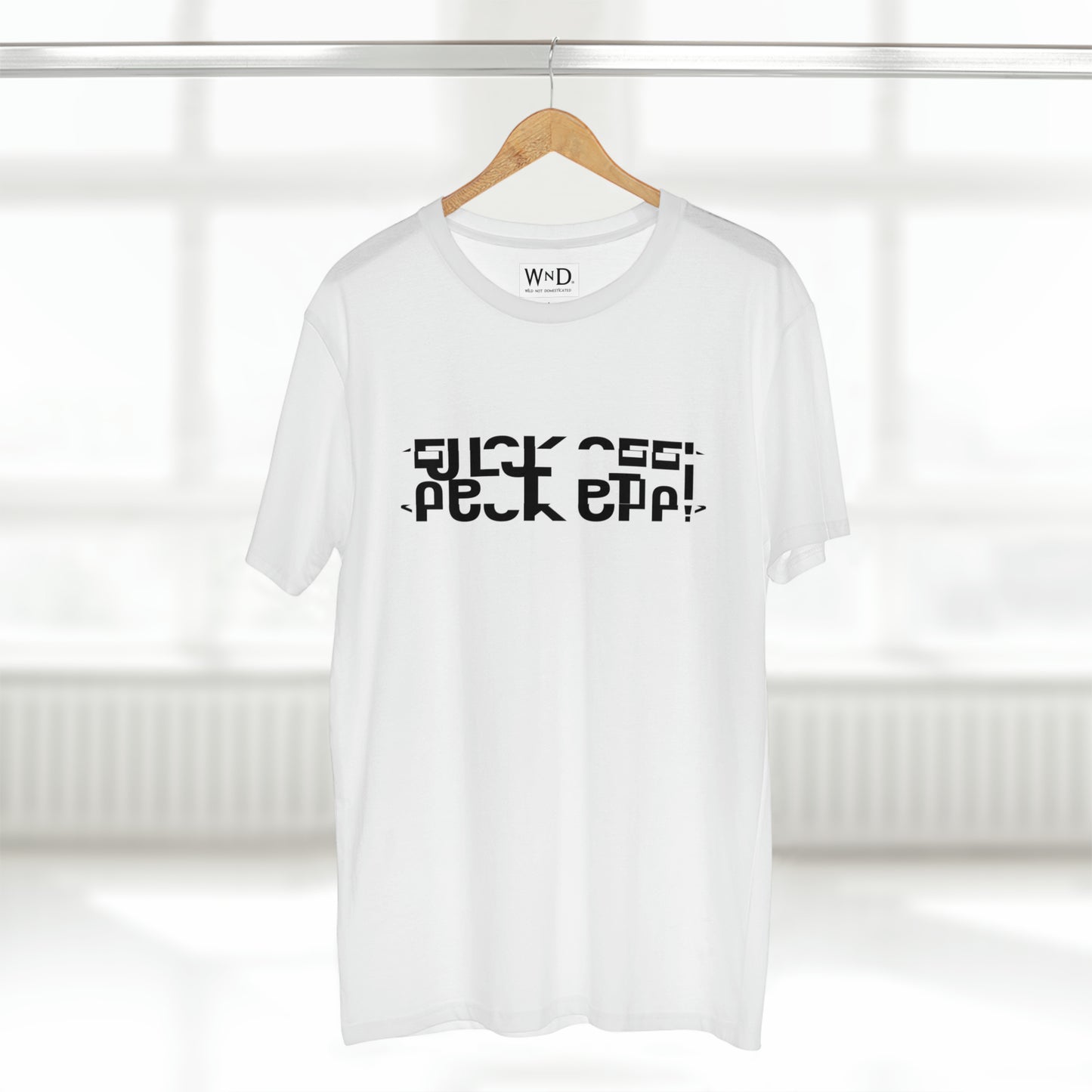 WND Unisex Staple Tee with a FCK OFF secret message