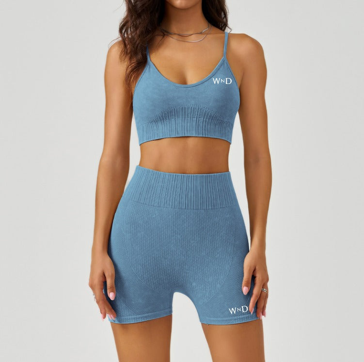 WᴺD Seamless High-Waste shorts and bra