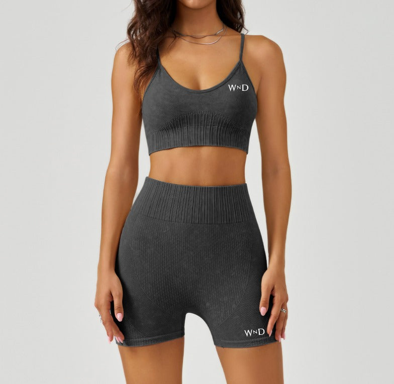 WᴺD Seamless High-Waste shorts and bra